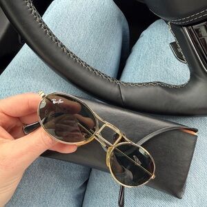 Vintage Ray-Ban gold metal sunglasses
